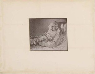 Kaiser Wilhelm I. auf dem Sterbebett (Zeichnung)