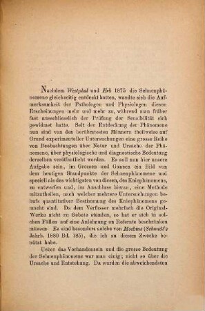 Das Kniephänomen und seine quantitative Bestimmung