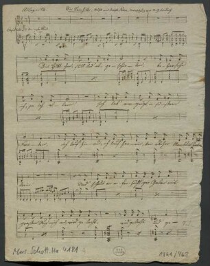 Die Sennhütte, V, guit, G-Dur - BSB Mus.Schott.Ha 4181-4 : [caption title:] Die Sennhütte, Musik von Adolph Adam, Uebersetzung von M. G. Friedrich