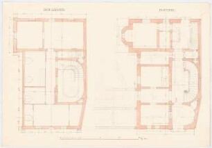 Wohnhaus F. Schwarzmann, München: Grundrisse Erdgeschoss, Dachgeschoss