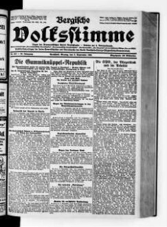 Bergische Volksstimme. 1917-1932