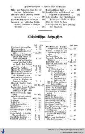 Alphabetisches Sachregister.
