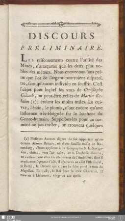 Discours Préliminaire