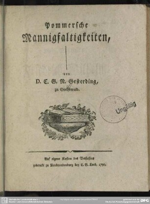 Pommersche Mannigfaltigkeiten