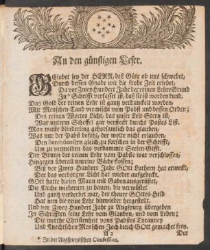 An den günstigen Leser