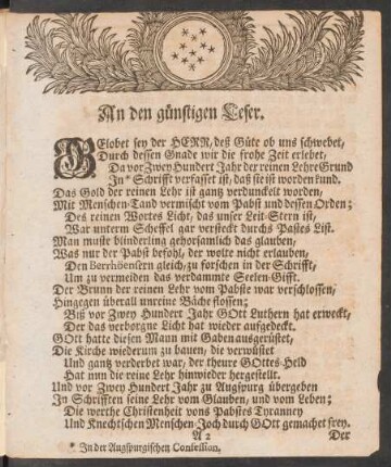 An den günstigen Leser
