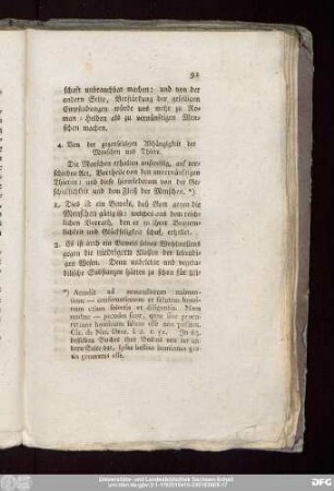 4. Von der gegenseitigen Abhängigkeit der Menschen und Thiere.