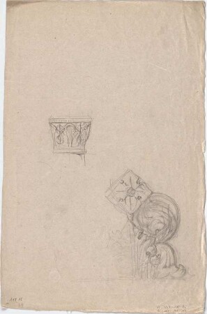 Voit, August von; Kapelle - Kapitell (Ansicht); Ornament (Detail)