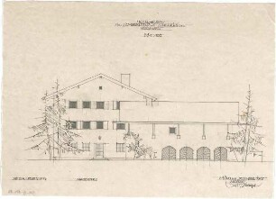 Gsaenger, Gustav; Lenggries (Bayern); Hotelneubau Lamprechtshaus - Nordseite (Ansicht)