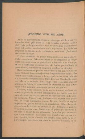¿Podemos vivir mil años?
