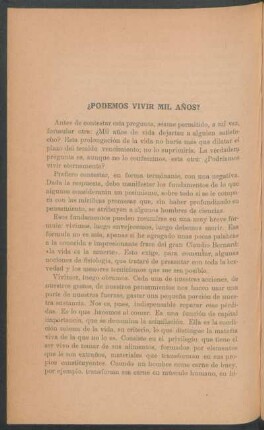 ¿Podemos vivir mil años?