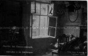 Zerstörte Wohnung in der Roßstraße, Revolution 1919