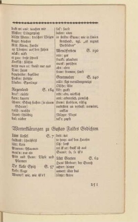 Worterklärungen zu Gustav Falkes Gedichten