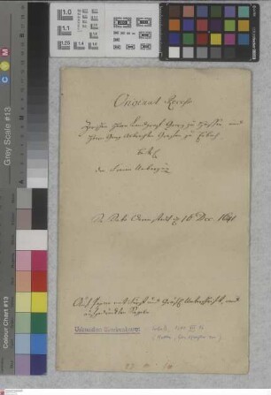 Erbach: Original-Vertrag zwischen Landgraf Georg und Graf Georg Albrecht zu Erbach wegen des freyen Überzugs.