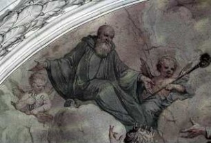 Der heilige Benedikt, von den vier Erdteilen verehrt