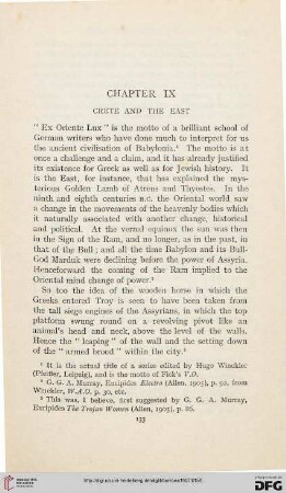 Chapter IX: Crete and the east