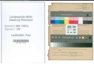 Entnazifizierung Paul Laufkoetter , geb. 28.01.1910 (Rechtsanwalt)