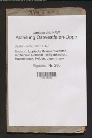 Schule und wüst liegende Kapelle zu Bentrup (Heidenbentrup)