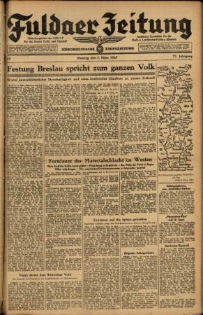 Ausgabe vom Montag, den 05. März 1945.