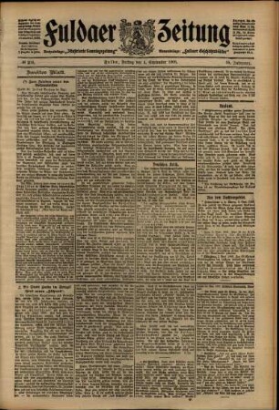 Zweite Ausgabe vom Freitag, den 04. September 1908.