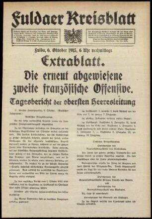 Ausgabe vom Mittwoch, den 06. Oktober 1915.