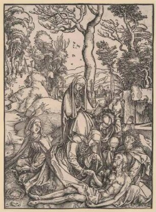 Große Passion, Blatt 9: Die Beweinung Christi
