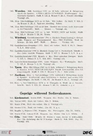 Gepräge während Sedisvakanzen (Nr. 719-1286)