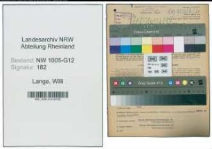 Entnazifizierung Willi Lange , geb. 20.03.1902 (Einsatzleiter)