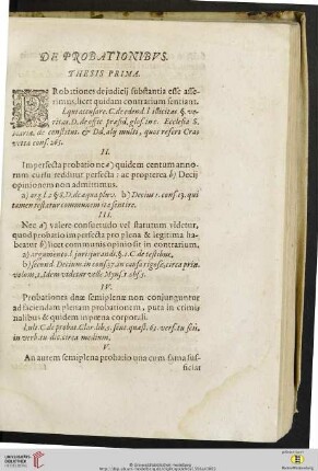 De Probationibus. Thesis I-XLVII