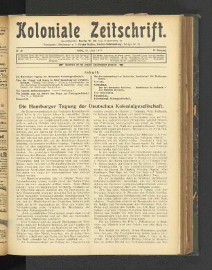 Nr. 25. Berlin, 21. Juni 1912. 13. Jahrgang.