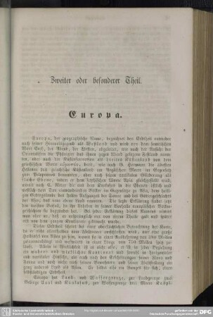 Zweiter oder besonderer Theil