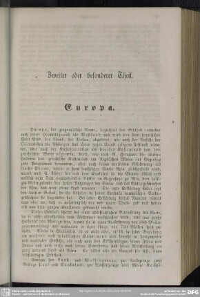 Zweiter oder besonderer Theil