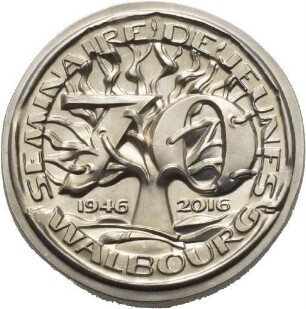 Medaille von Victor Huster auf 70 ans Seminaire de Jeunes Walbourg
