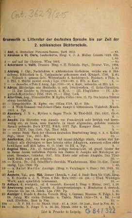 Lager-Verzeichnis. 215. 1890