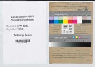Entnazifizierung Klaus Tellering , geb. 12.07.1907 (Polizeibeamter)