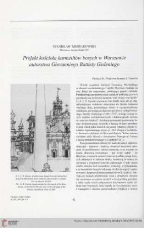 59: Projekt kościoła karmelitów bosych w Warszawie autorstwa Giovanniego Battisty Gisleniego