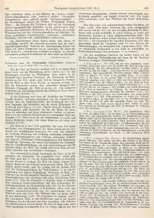 461-463 [Rezension] Schmidt, Franz, Ordnungslehre