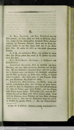 A [Ahe, Agersbach - Azmannsdorf]