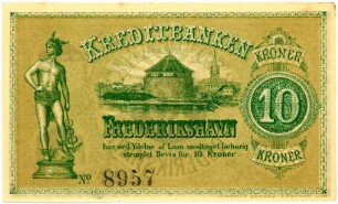 Geldschein, 10 Kroner, 1894 - 1895?
