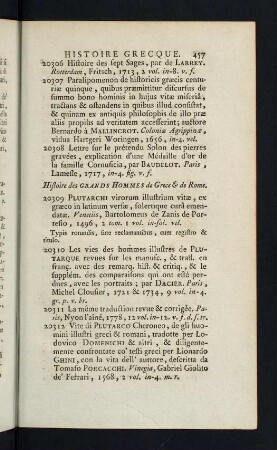 457-458, Histoire des Grands Hommes de Grece & de Rome