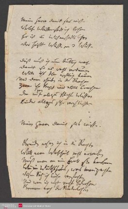 Gedicht zur Wissenschaftslehre. - Benediktinerabtei St. Bonifaz in München und Andechs