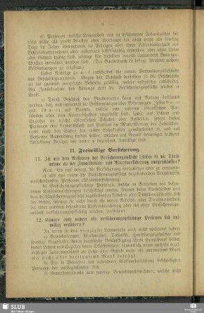 II. Freiwillige Versicherung