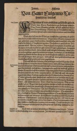 Von Sanct Fulgentio Ruspensischem Bischoff.