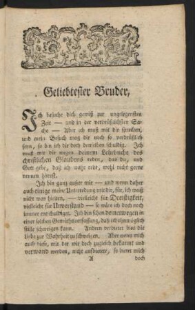 Geliebtester Bruder, ...