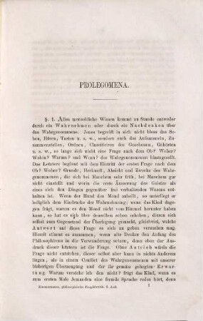 Philosophische Propaedeutik : Prolegomena, Logik, empirische Psychologie, zur Einleitung in die Philosophie