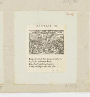 Opfergottesdienst, aus: Claude Paradin, "Quadrins historiques de la Bible", Lyon 1558
