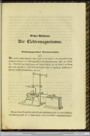 Erster Abschnitt. Der Elektromagnetismus