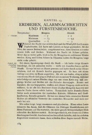 Kapitel 13. Erdbeben, Alarmnachrichten und Fürstenbesuche