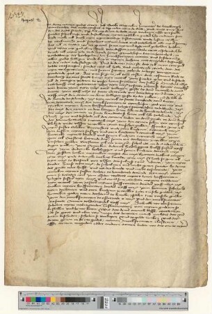 Testament des Einwohners Gotke Meyneken mit zahlreichen Vermächtnissen; besiegelt durch die Ratsmannen Meyne Tobingk und Hans Witzendorpp.