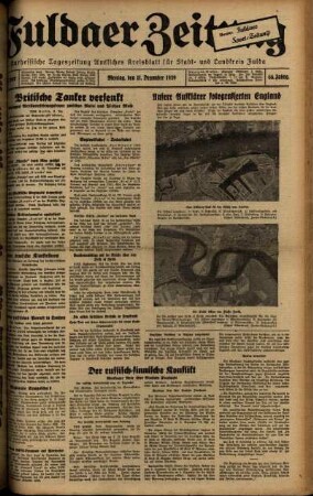 Ausgabe vom Montag, den 11. Dezember 1939.